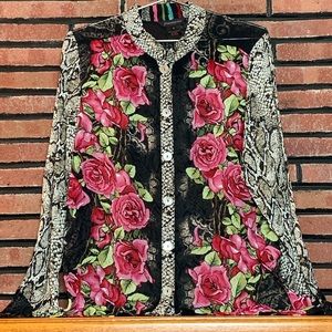 Francesca Rose Button Down Blouse SZ-S